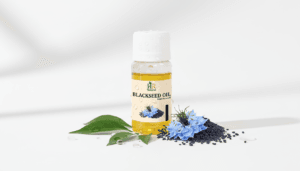 Black seed oil bottle with Nigella sativa seeds displayed on a clean background black seed oil benefits