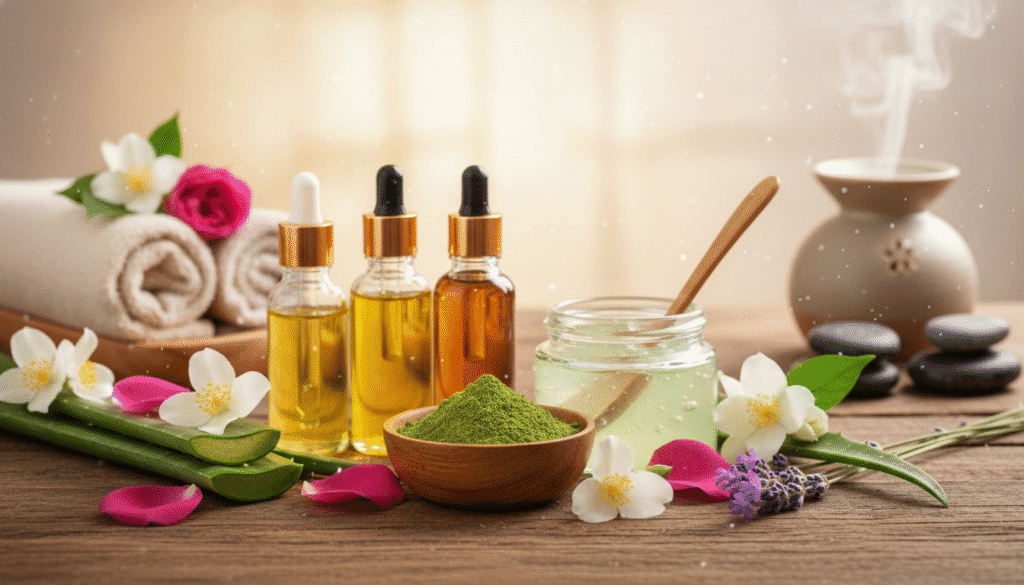 Moringa powder with natural skincare ingredients